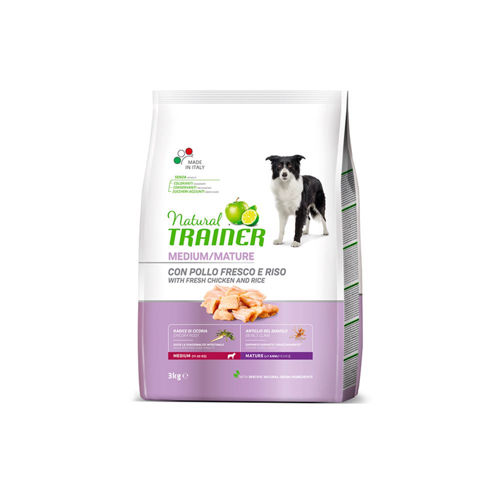 Natural Trainer Medium maturity čerstvé kuře granule 3 kg Natural Trainer