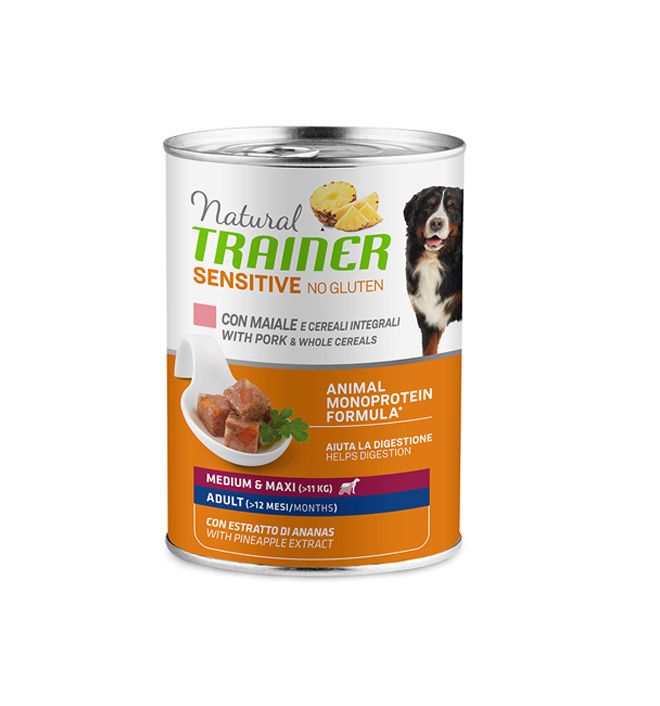 Natural Trainer No gluten med/maxi vepřové konzerva 400 g Natural Trainer