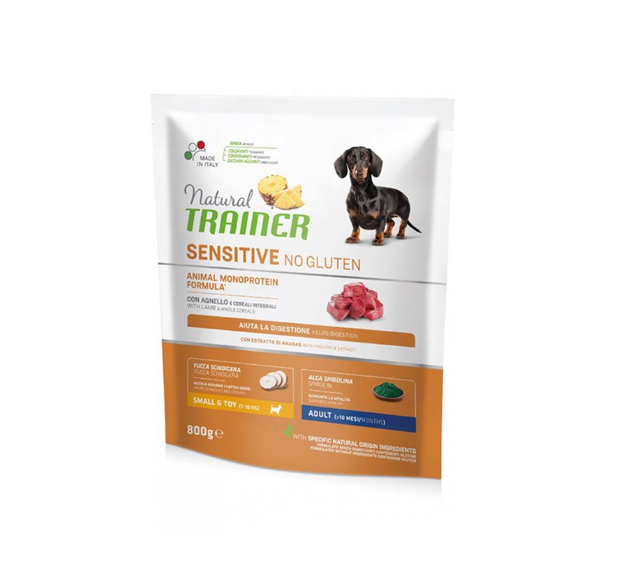 Natural Trainer No gluten mini jehně/rýže granule 800 g Natural Trainer