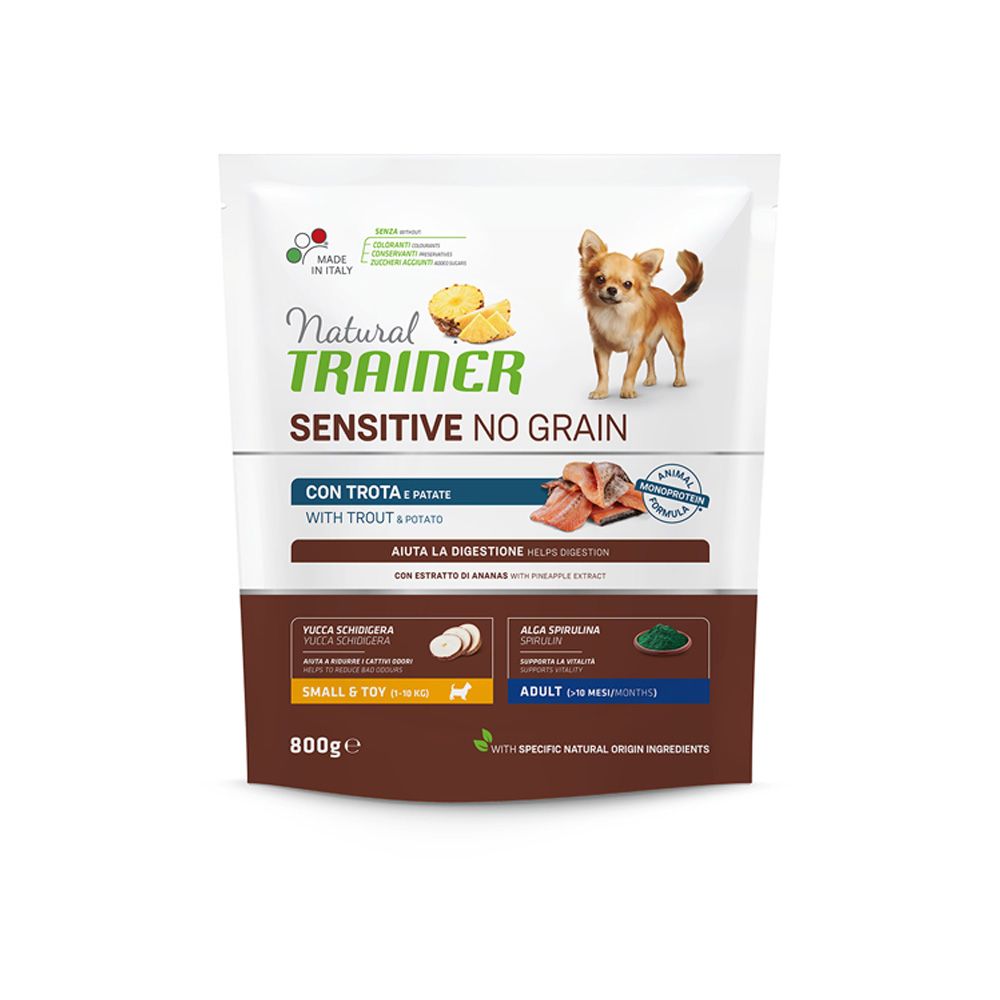 Natural Trainer No grain mini pstruh granule 800 g Natural Trainer