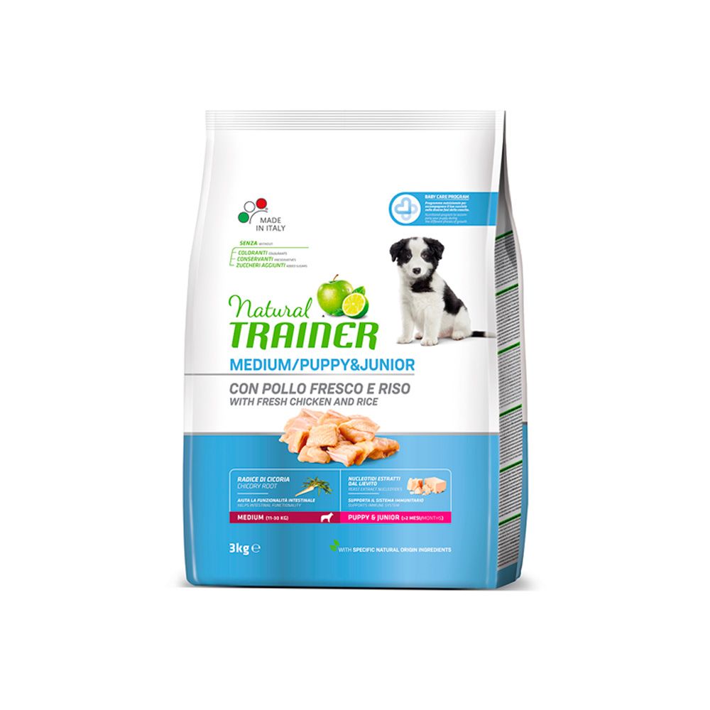 Natural Trainer Puppy&Junior medium kuře granule 3 kg Natural Trainer