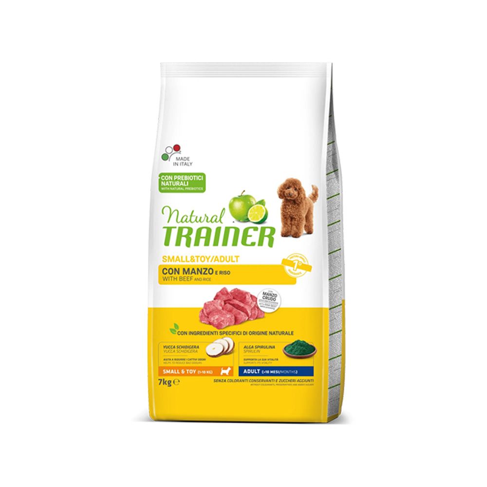 Natural Trainer Small/toy hovězí a rýže granule 7 kg Natural Trainer