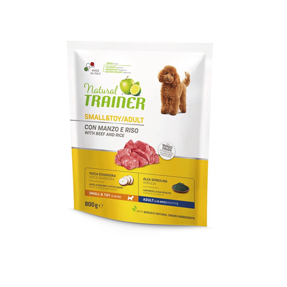 Natural Trainer Small/toy hovězí a rýže granule 800 g Natural Trainer