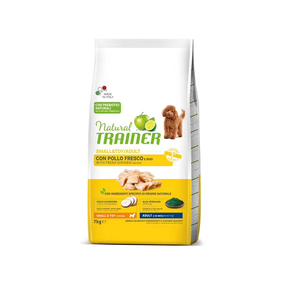 Natural Trainer Small/toy kuře a rýže granule 7 kg Natural Trainer