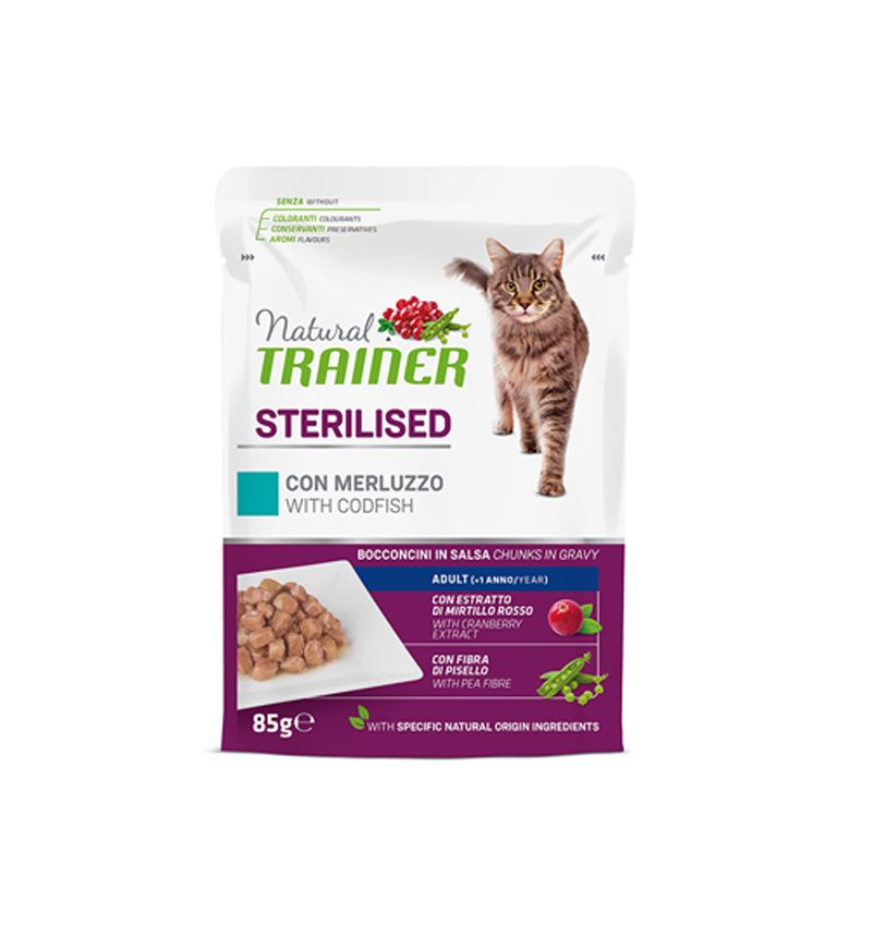 Natural Trainer Sterilised treska kapsička 85 g Natural Trainer