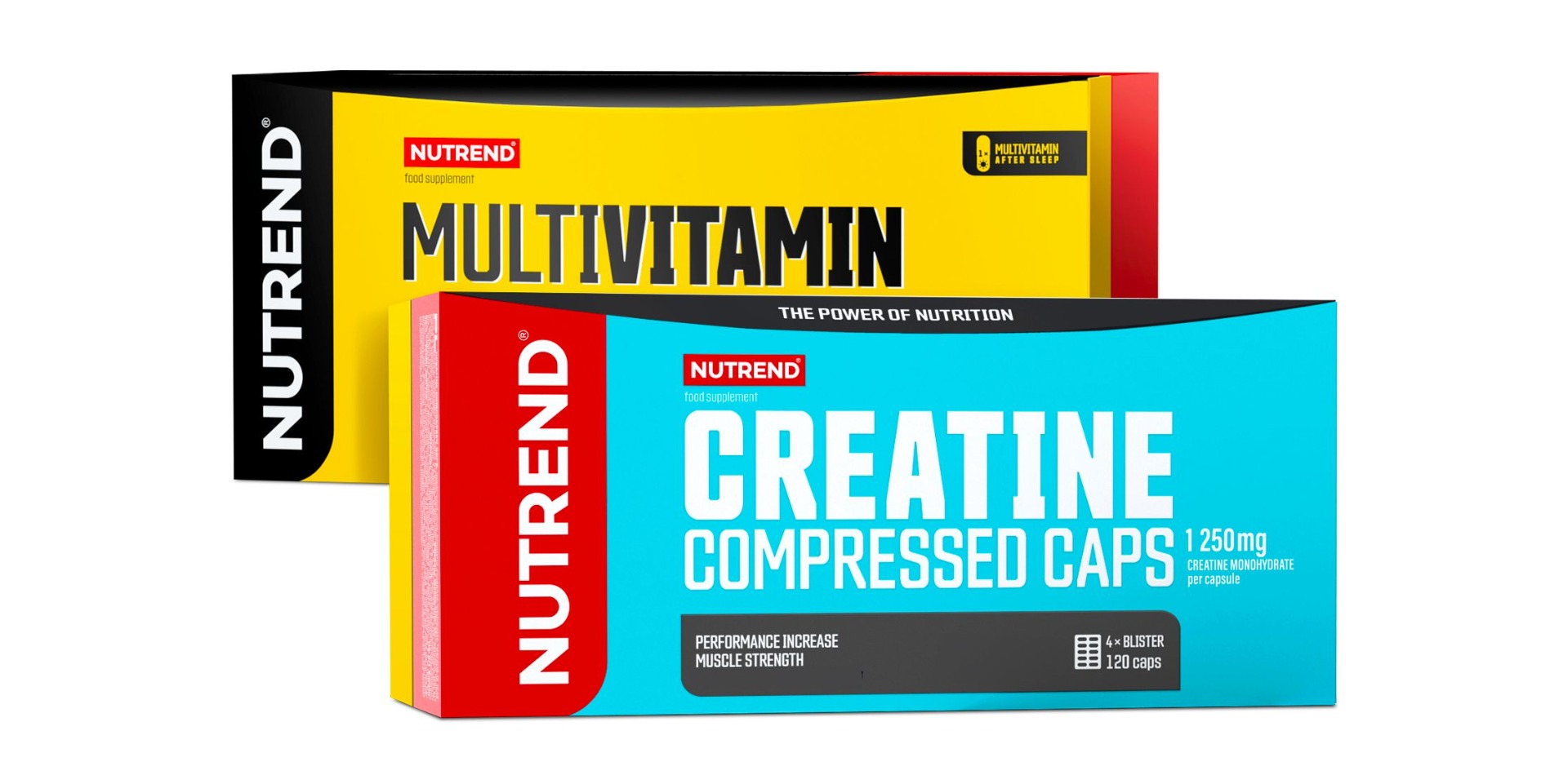 Nutrend Creatine Compressed + Multivitamin Compressed dárková sada 120+60 kapslí Nutrend