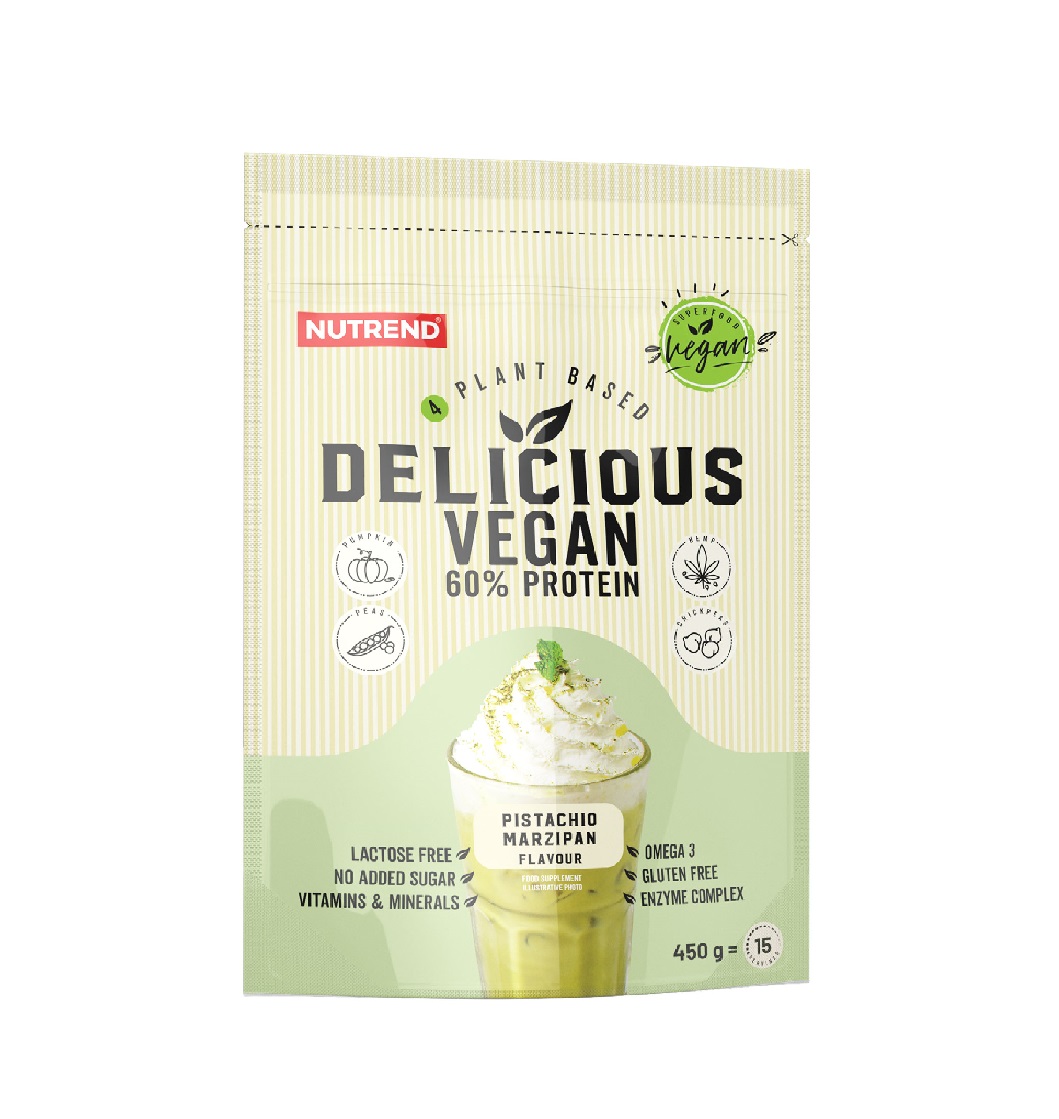 Nutrend Delicious Vegan Protein pistácie + marcipán 450 g Nutrend