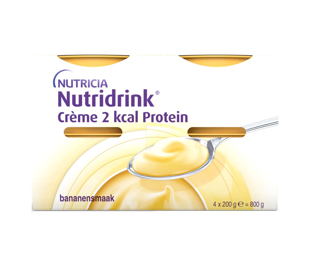 Nutridrink Creme 2 kcal Protein s příchutí banánovou 4x200 g Nutridrink