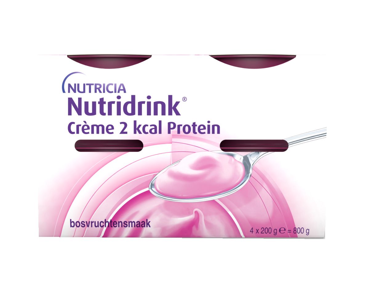 Nutridrink Creme 2 kcal Protein s příchutí lesního ovoce 4x200 g Nutridrink