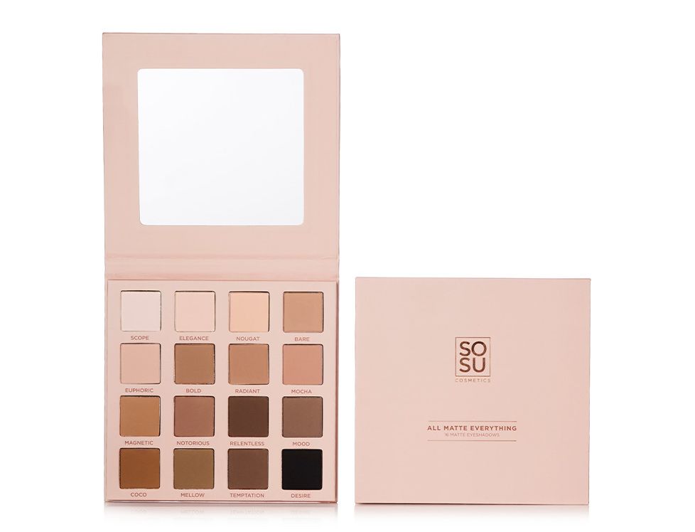 SOSU Cosmetics All Matte Everything paletka matných očních stínů 32 g SOSU