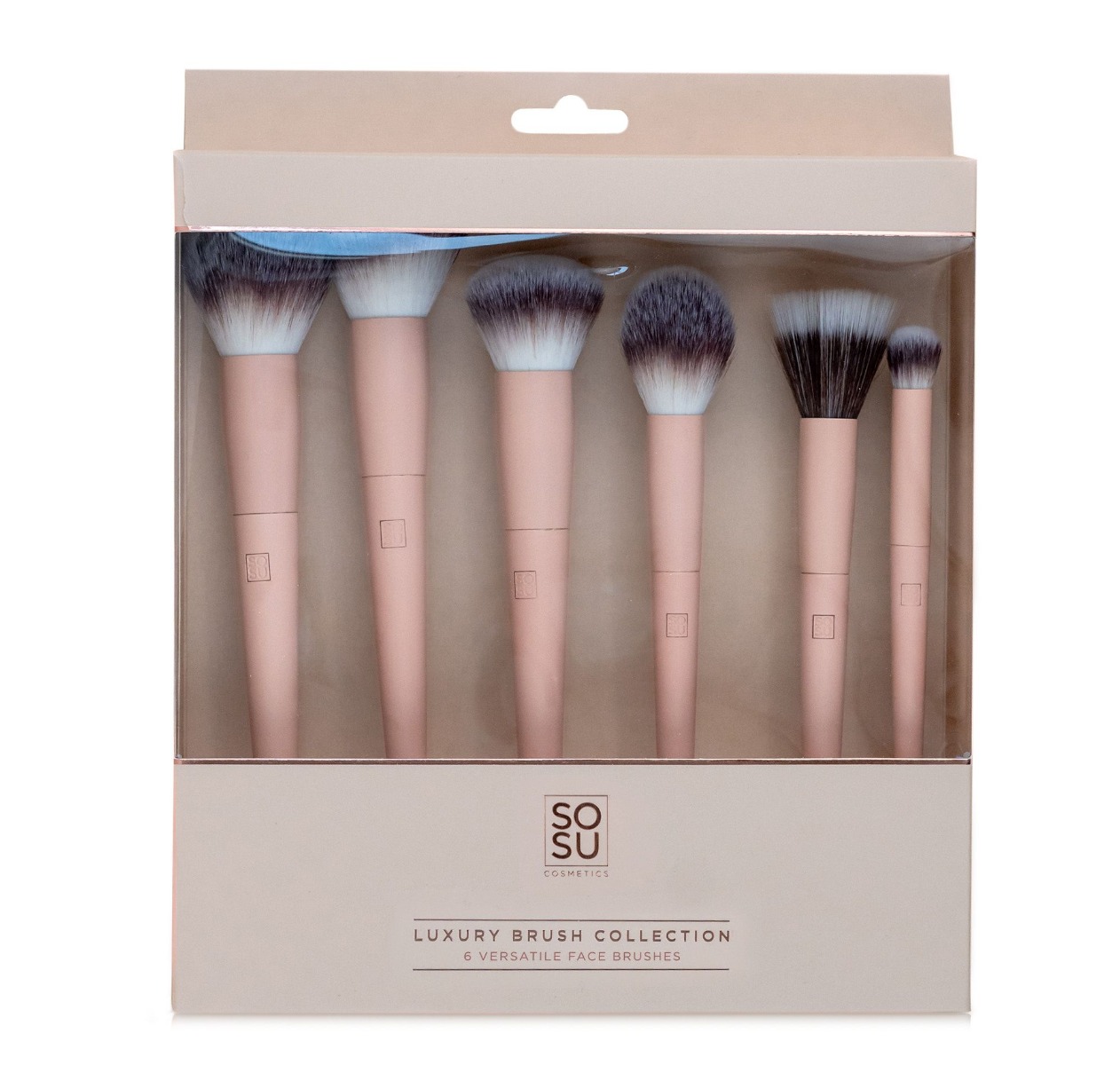 SOSU Cosmetics Luxury Brush Face sada štětců na obličej 6 ks SOSU