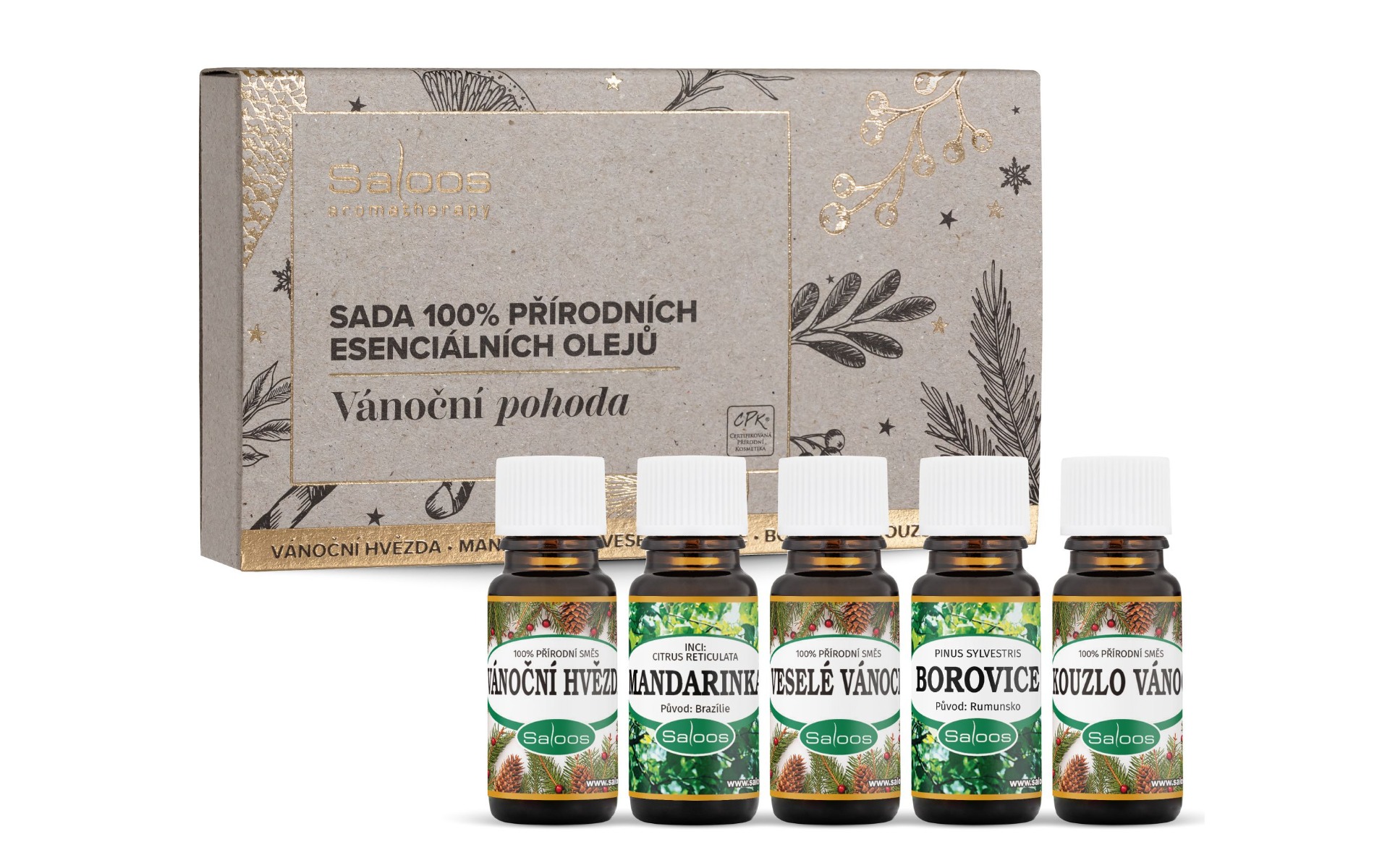 Saloos Vánoční pohoda sada esenciálních olejů 5x10 ml Saloos