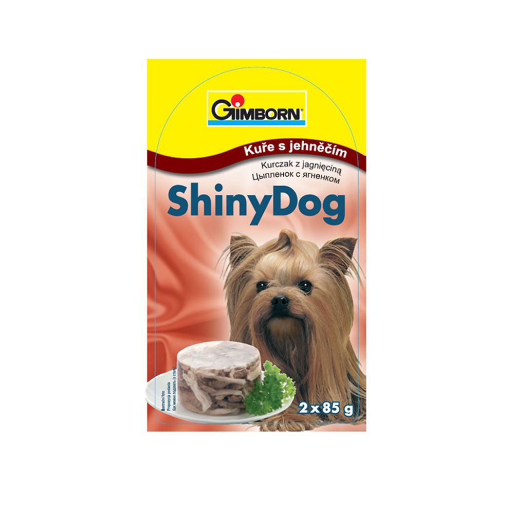 ShinyDog Kuřecí a jehněčí konzerva 2x85 g ShinyDog