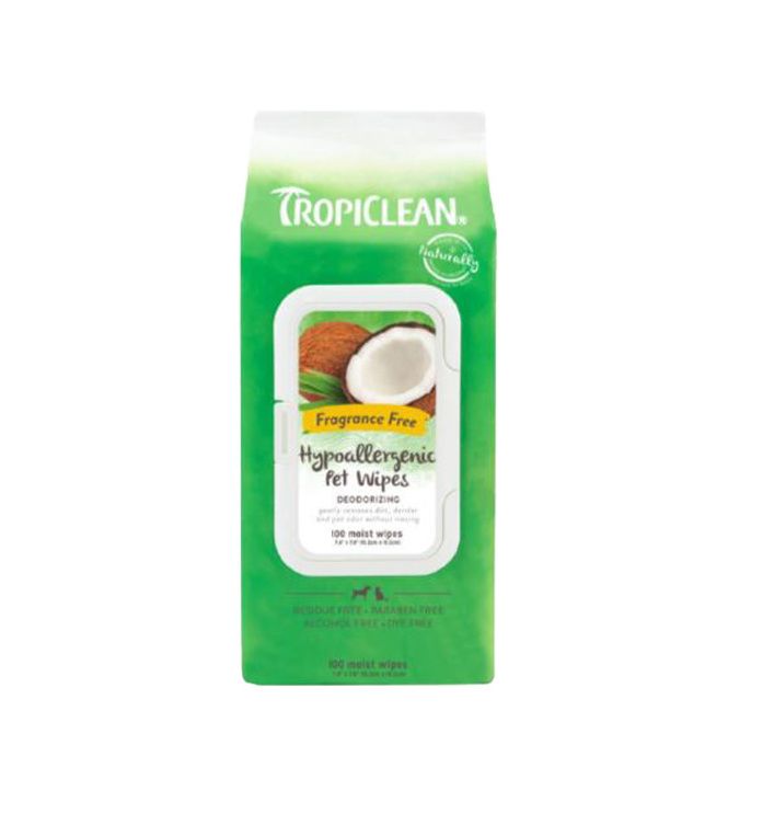 Tropiclean Hypoalergenní čisticí ubrousky 100 ks Tropiclean