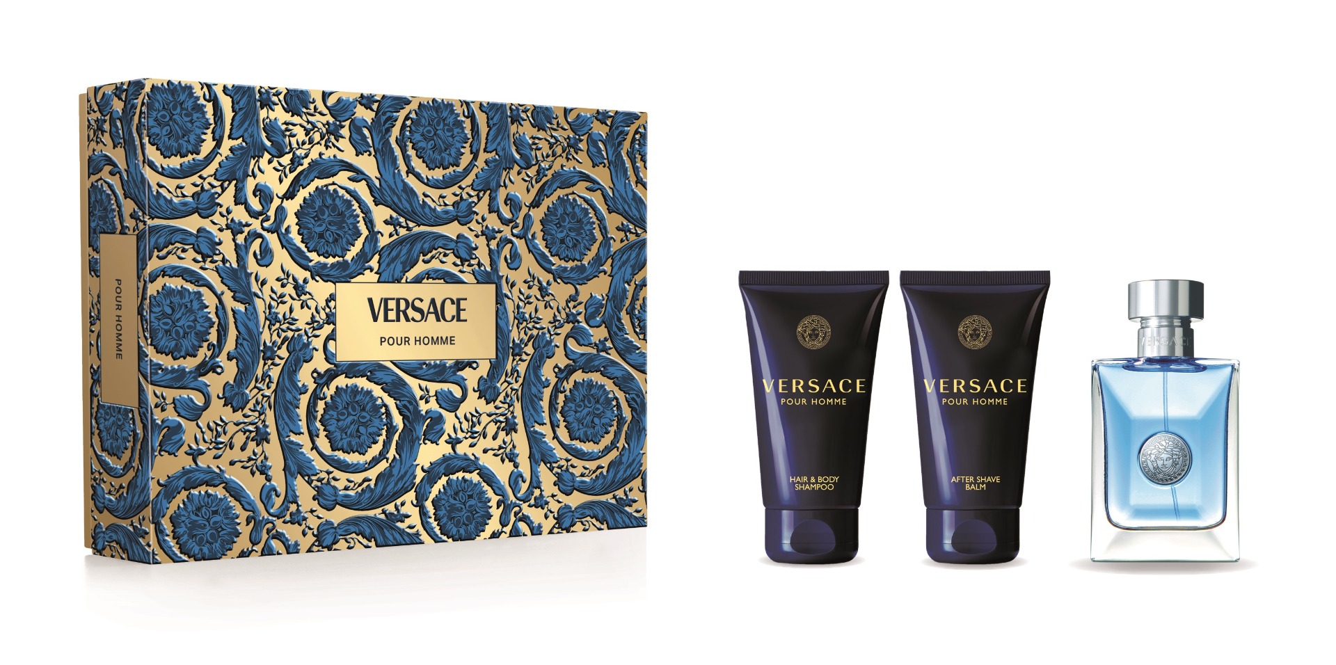 Versace pour Homme dárkový set pro muže 3 ks Versace