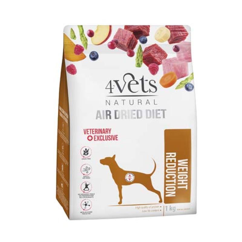 4vets AIR DRIED NATURAL VETERINARY EXCLUSIVE WEIGHT REDUCTION 1kg sušené krmivo pro 4vets