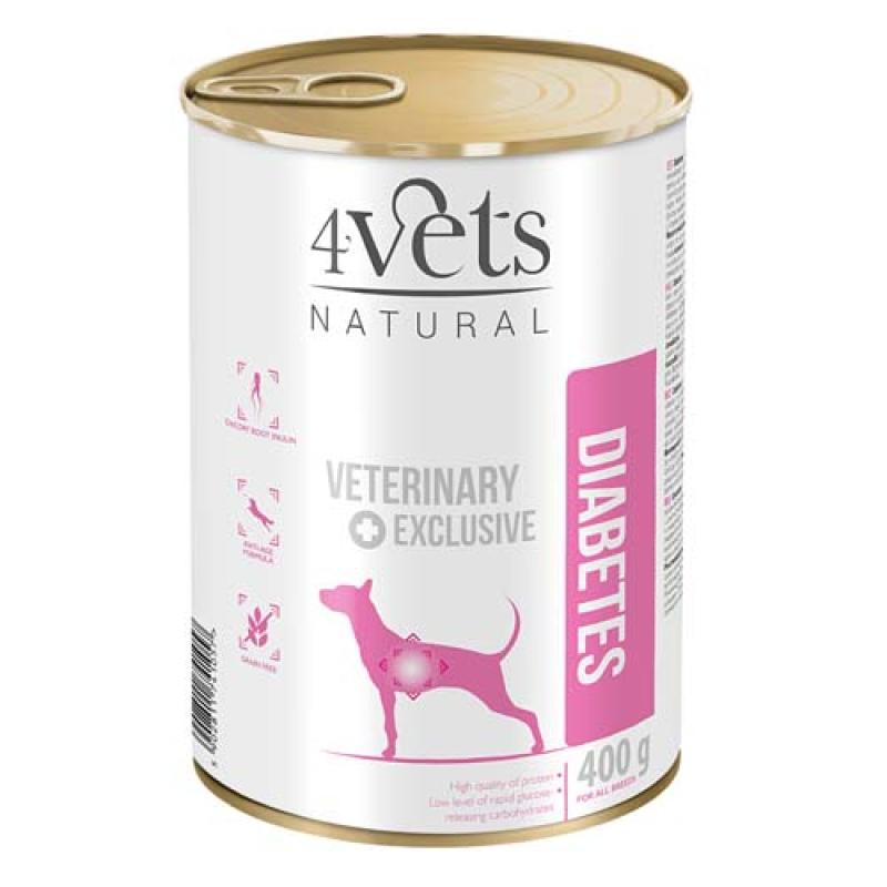 4vets NATURAL VETERINARY EXCLUSIVE DIABETES 400g pro psy s cukrovkou 4vets