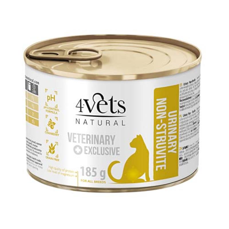 4vets NATURAL VETERINARY EXCLUSIVE URINARY 185g pro kočky s onemocněním močových 4vets