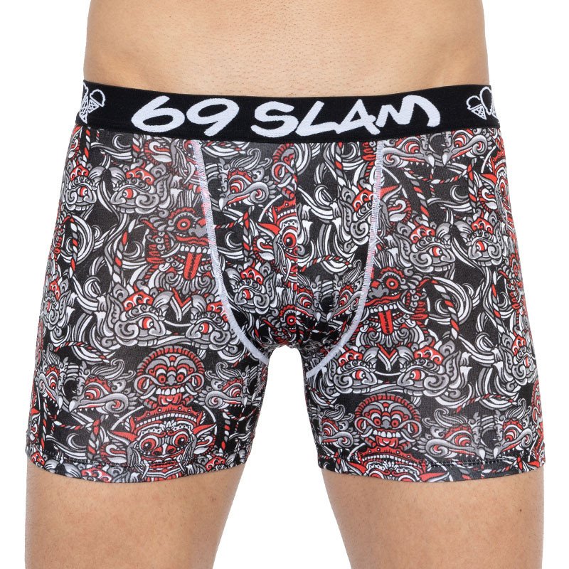 69SLAM Pánské boxerky fit bamboo totem mask (MPBTMS-BB) S 69SLAM