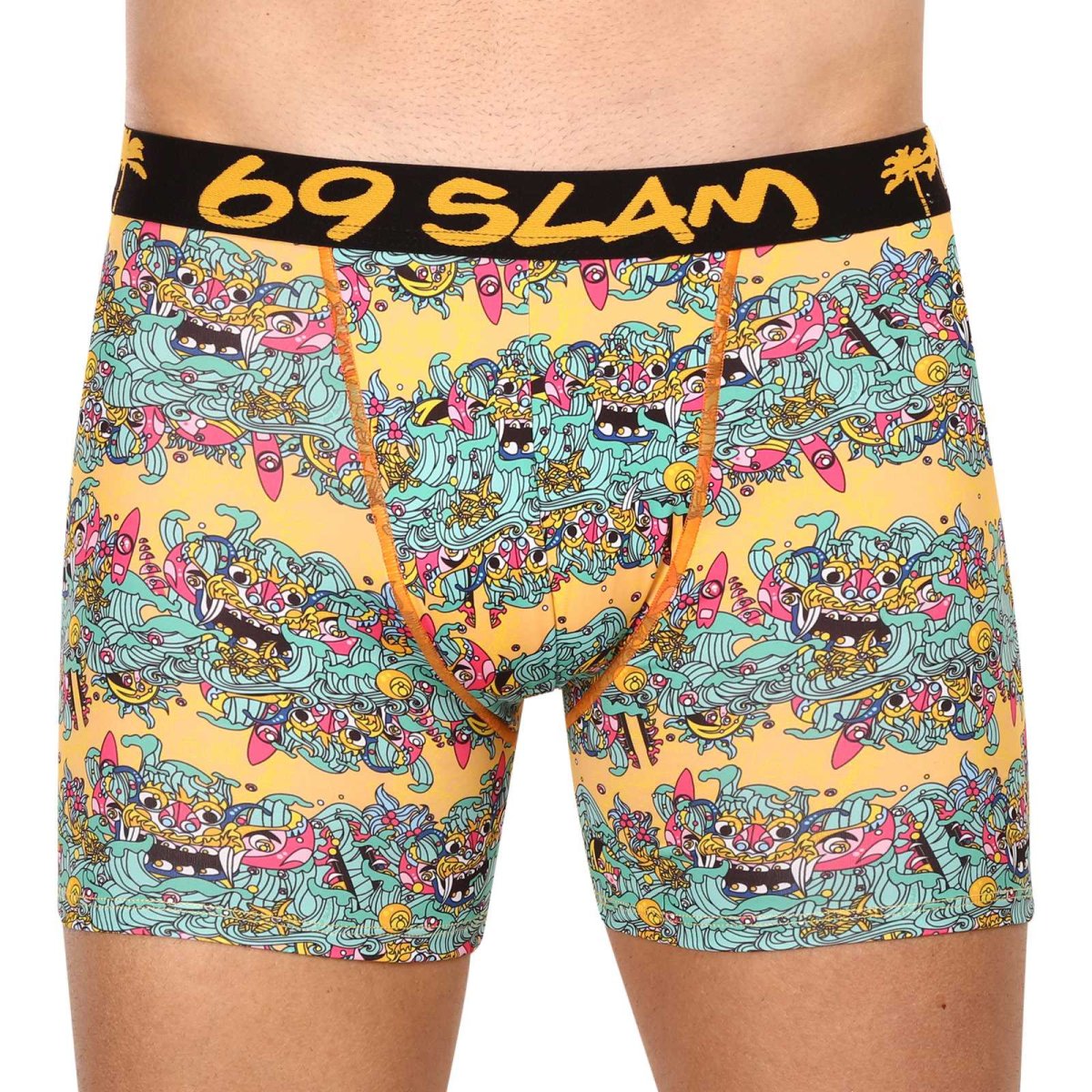 69SLAM Pánské boxerky fit island of paradise dylan (MBYISP-PO) M 69SLAM