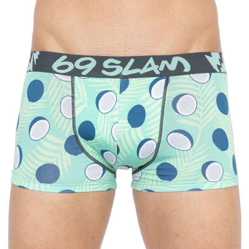 69SLAM Pánské boxerky hip bamboo coco blue M 69SLAM