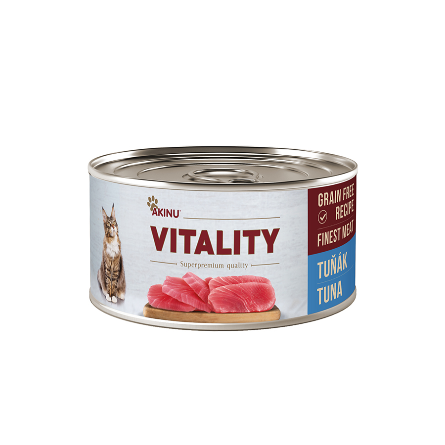 Akinu VITALITY konzerva pro kočky tuňák 70 g Akinu