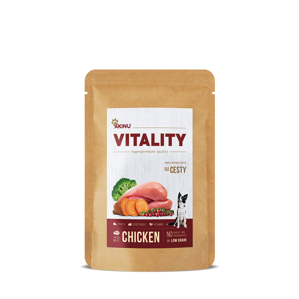 Akinu VITALITY na cesty kuřecí kapsička pro psy 150 g Akinu