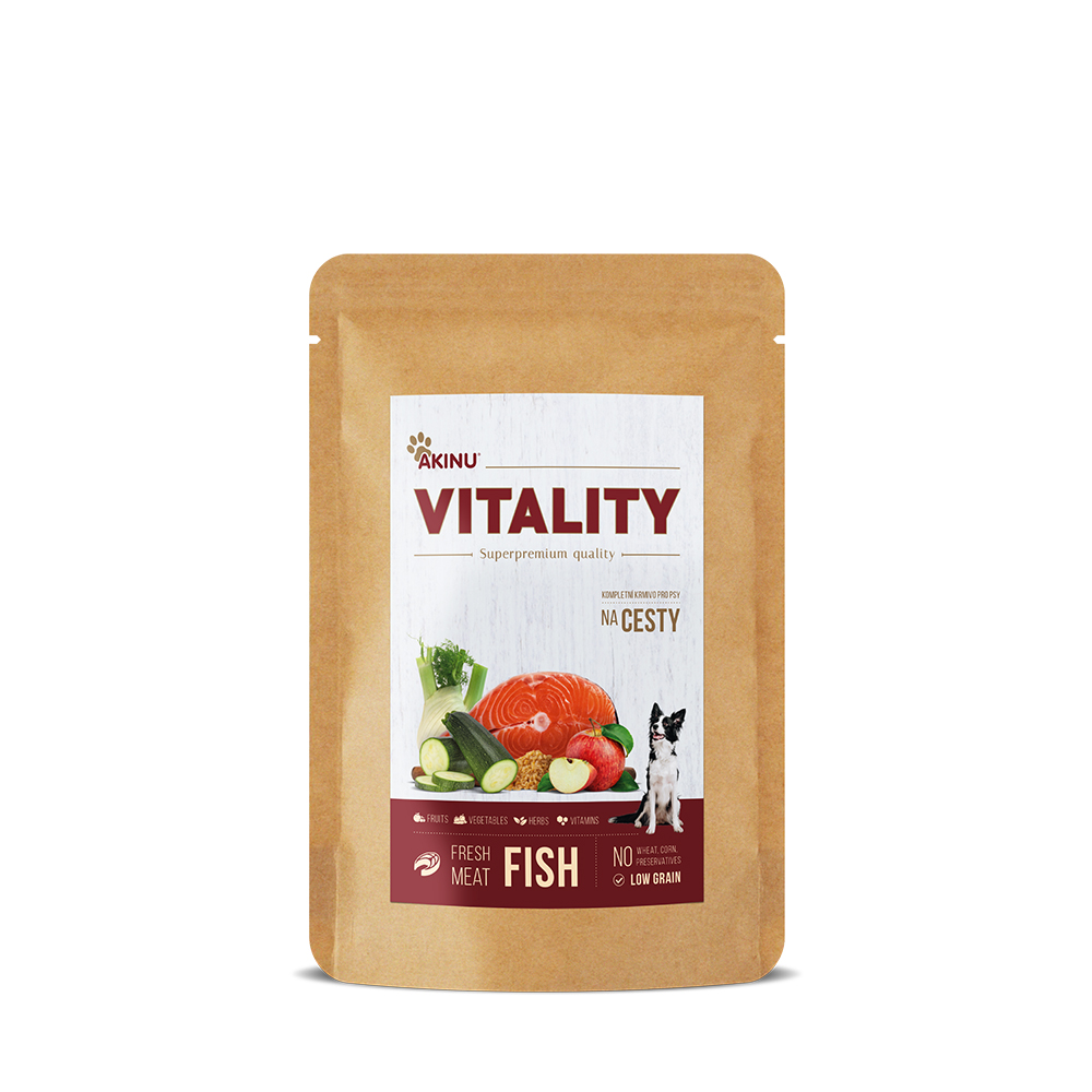 Akinu VITALITY na cesty rybí kapsička pro psy 150 g Akinu