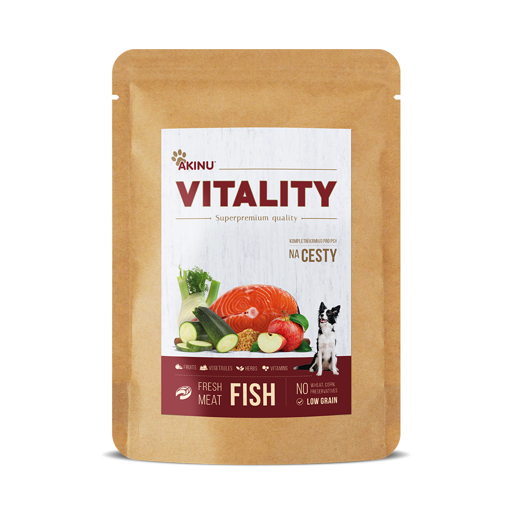 Akinu VITALITY na cesty rybí kapsička pro psy 300 g Akinu