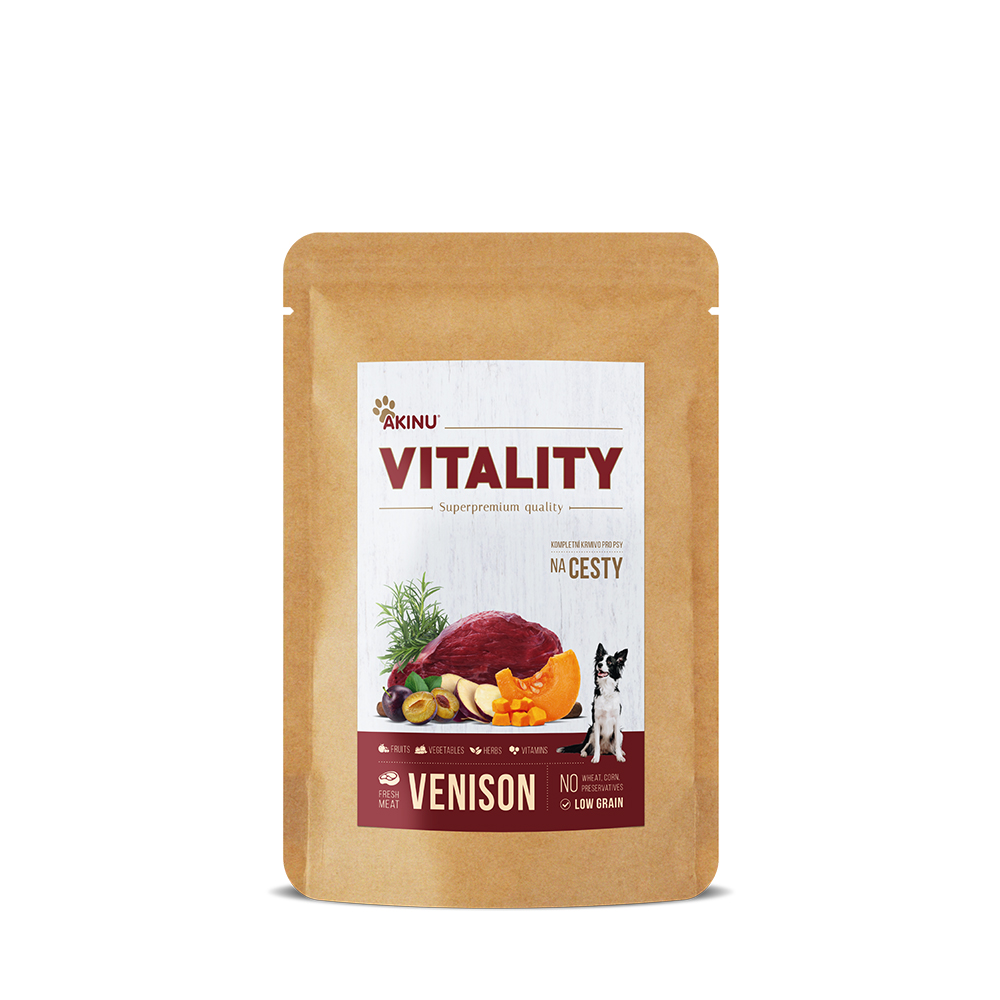 Akinu VITALITY na cesty zvěřinová kapsička pro psy 150 g Akinu