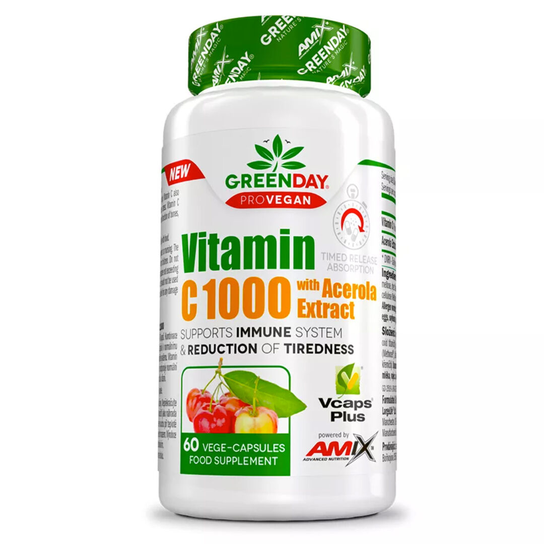 Amix Nutrition ProVEGAN Vitamin C 1000 s extraktem z aceroly - 60 kapslí Amix Nutrition