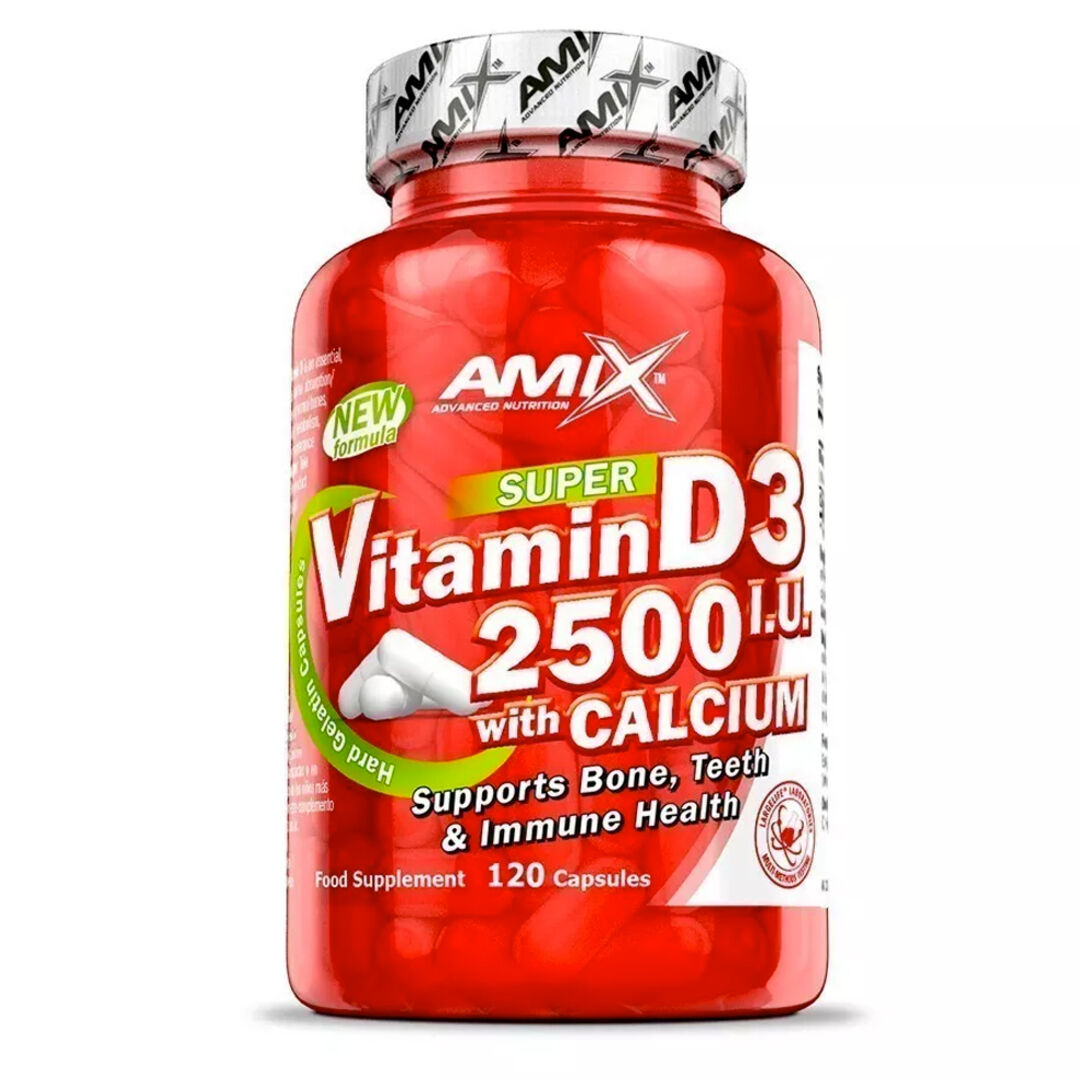 Amix Nutrition Vitamin D3 2500 I.U. s vápníkem - 120 kapslí Amix Nutrition