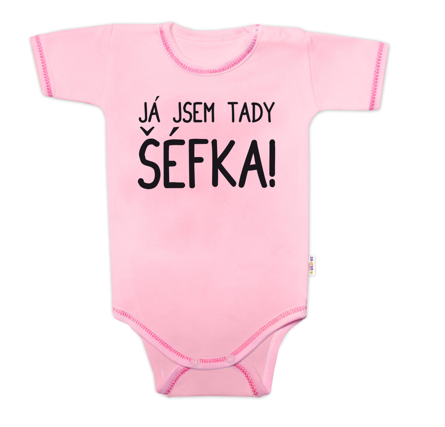 Baby Nellys Body krátký rukáv s vtipným textem  Já jsem tady ŠÉFKA! vel. 74 Baby Nellys