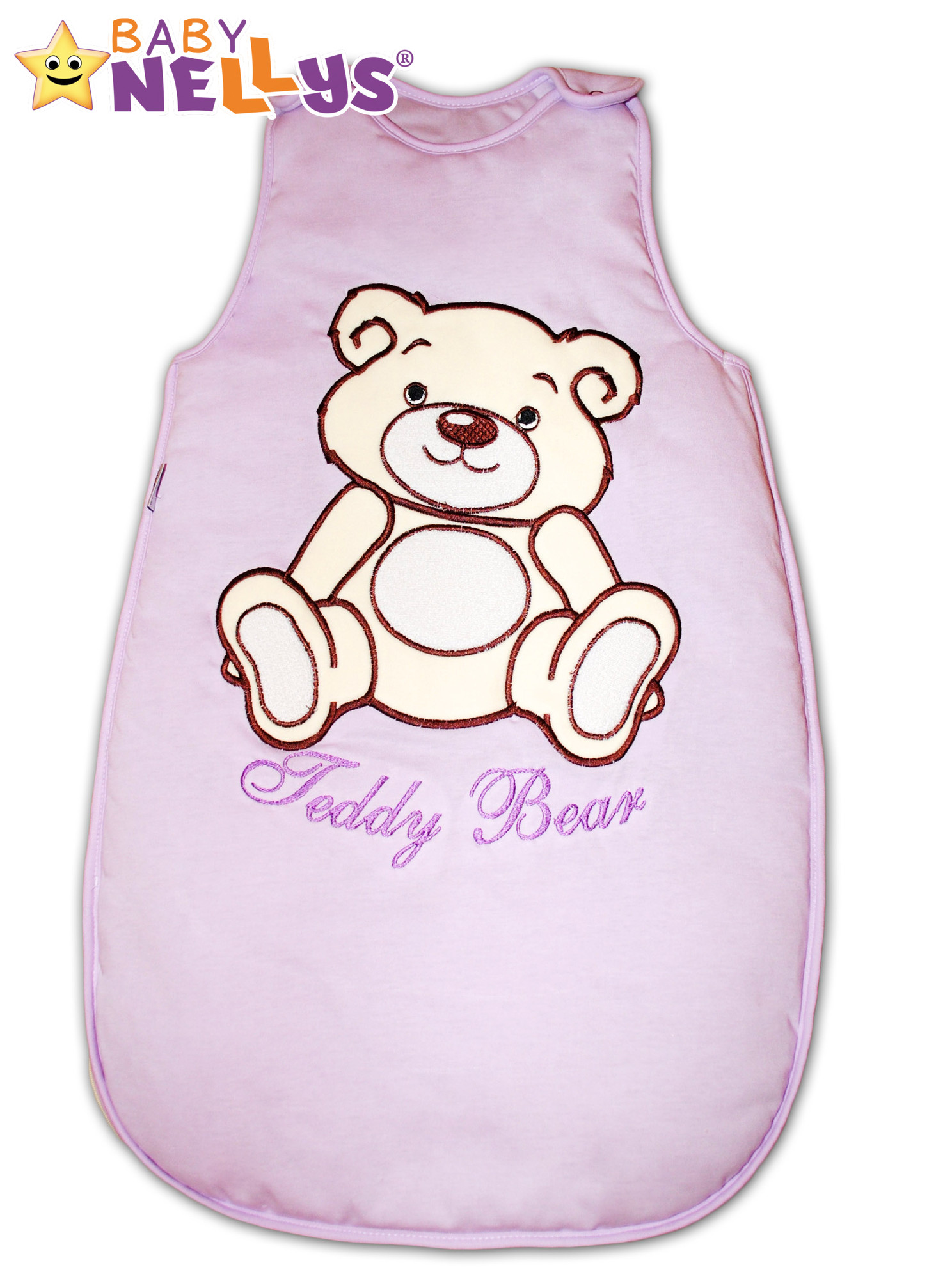 Baby Nellys Spací vak Teddy Bear lila vel. 0+ Baby Nellys