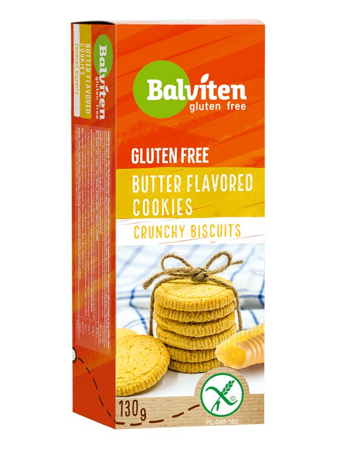 Balviten Butter Flavored Cookies bezlepkové máslové sušenky 130 g Balviten