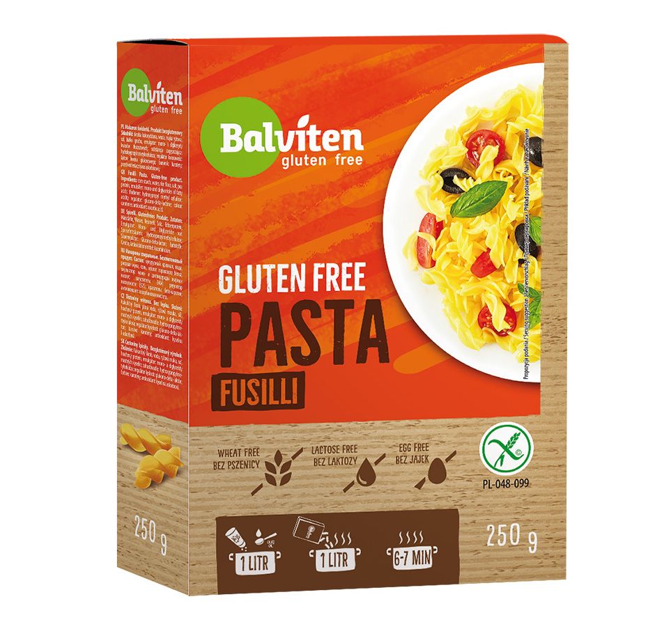 Balviten Fussili Pasta bezlepkové těstoviny 250 g Balviten