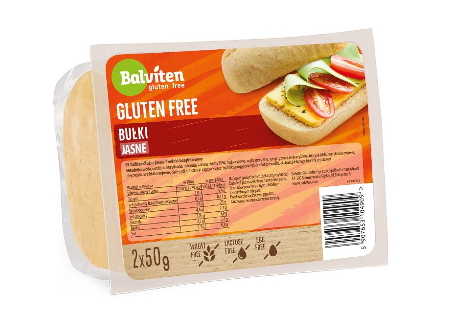 Balviten Rolls White bezlepkové bagetky světlé 2x50 g Balviten