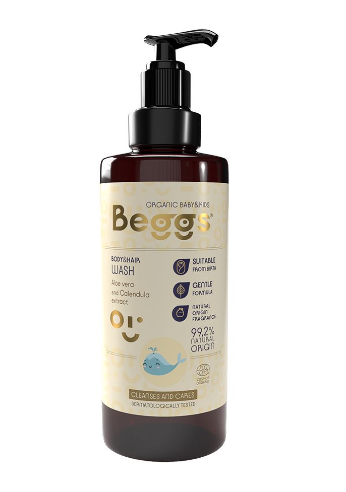 Beggs Dětský sprchový gel na tělo i vlasy 200 ml Beggs