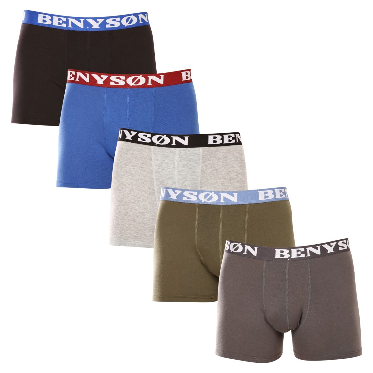 Benysøn 5PACK pánské boxerky vícebarevné (4002) M Benysøn