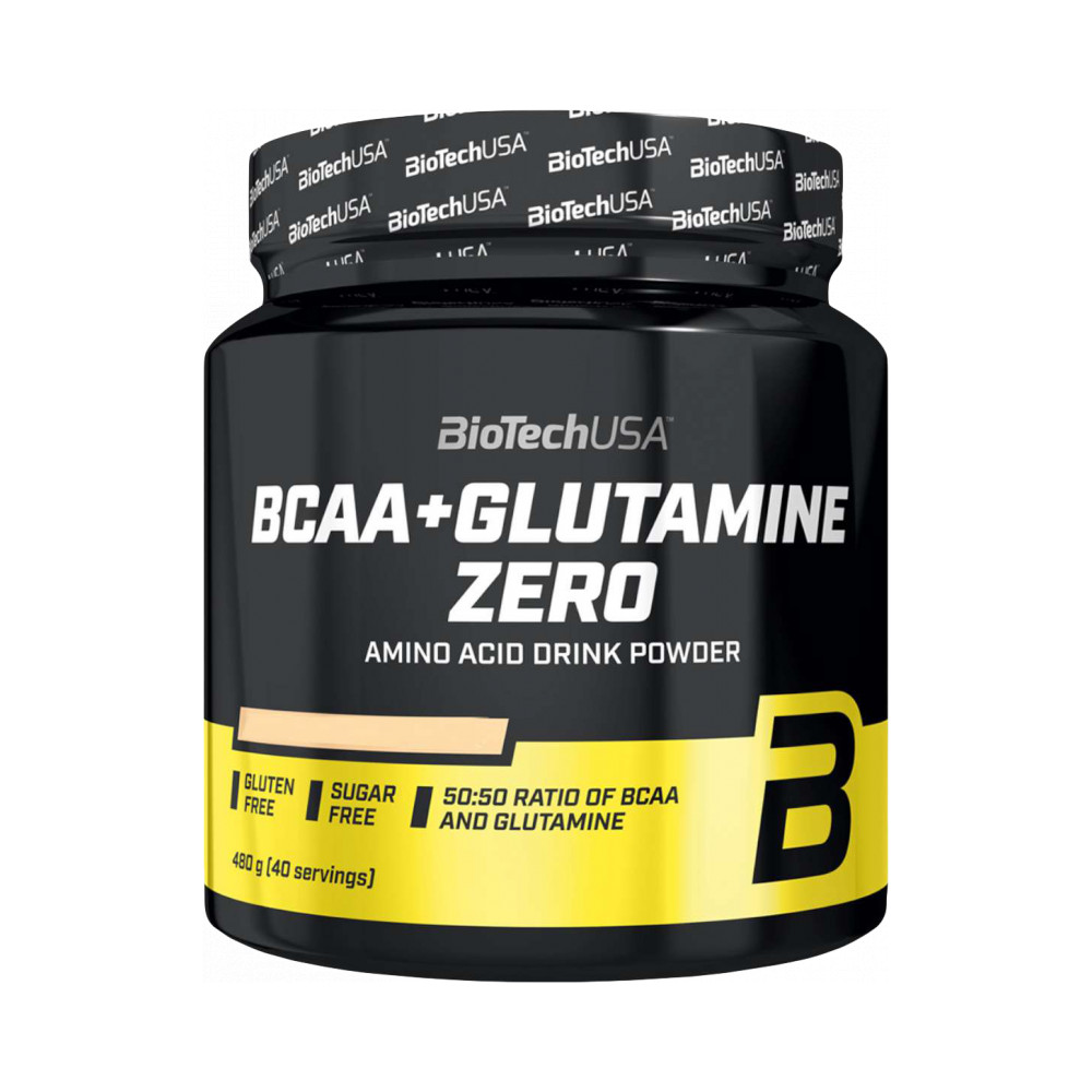 BioTech USA BCAA + Glutamine Zero 480g - broskvový ledový čaj BioTech USA