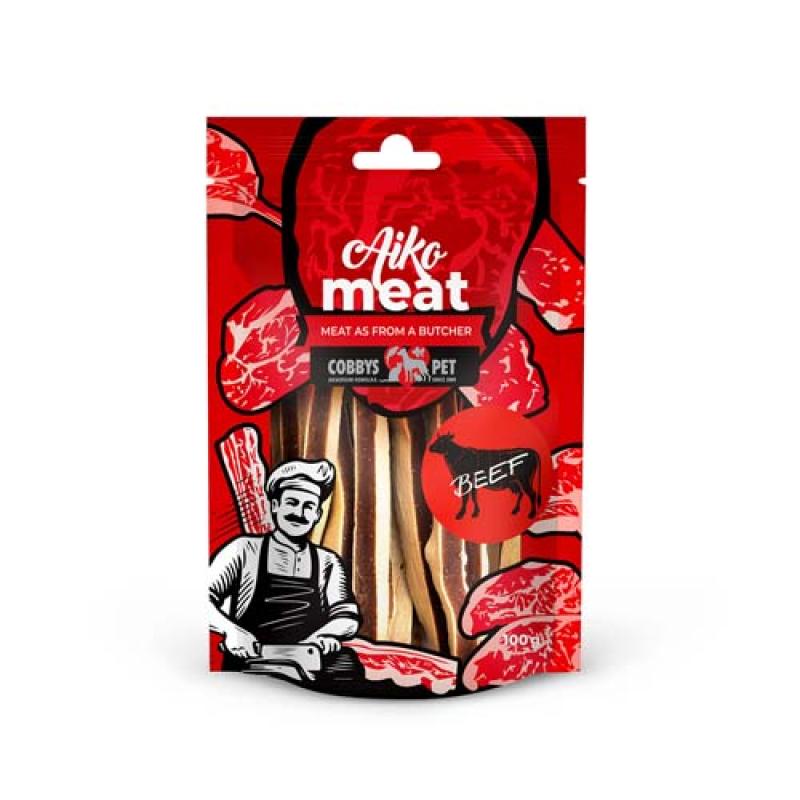 Cobbyspet AIKO Meat Beef Sandwich hovězí maso s treskou 100g Cobbys Pet