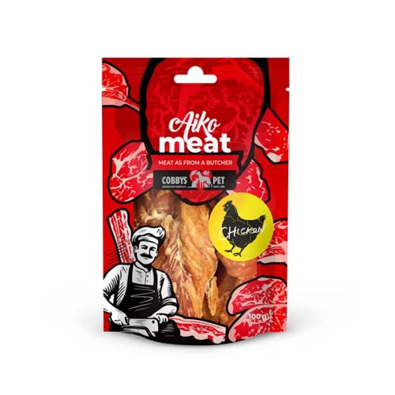 Cobbyspet AIKO Meat měkké kuřecí plátky 100g Cobbys Pet