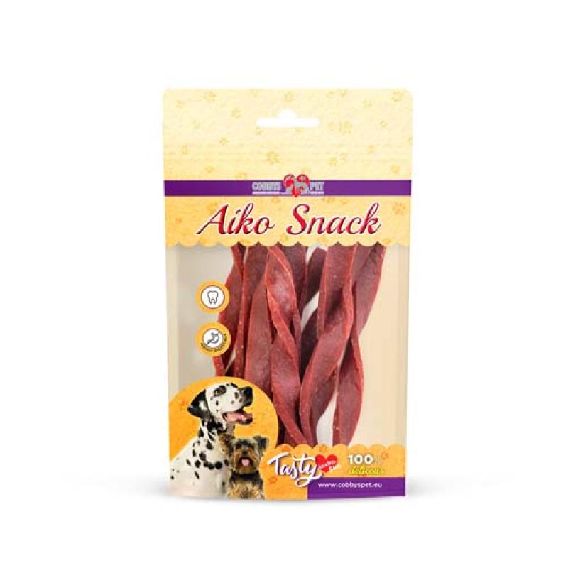 Cobbyspet AIKO SNACK Chicken pieces 60g měkké kuřecí točené tyčinky Cobbys Pet