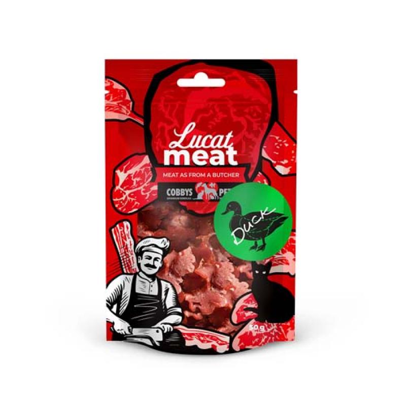 Cobbyspet LUCAT Meat kachní kousky 50g Cobbys Pet