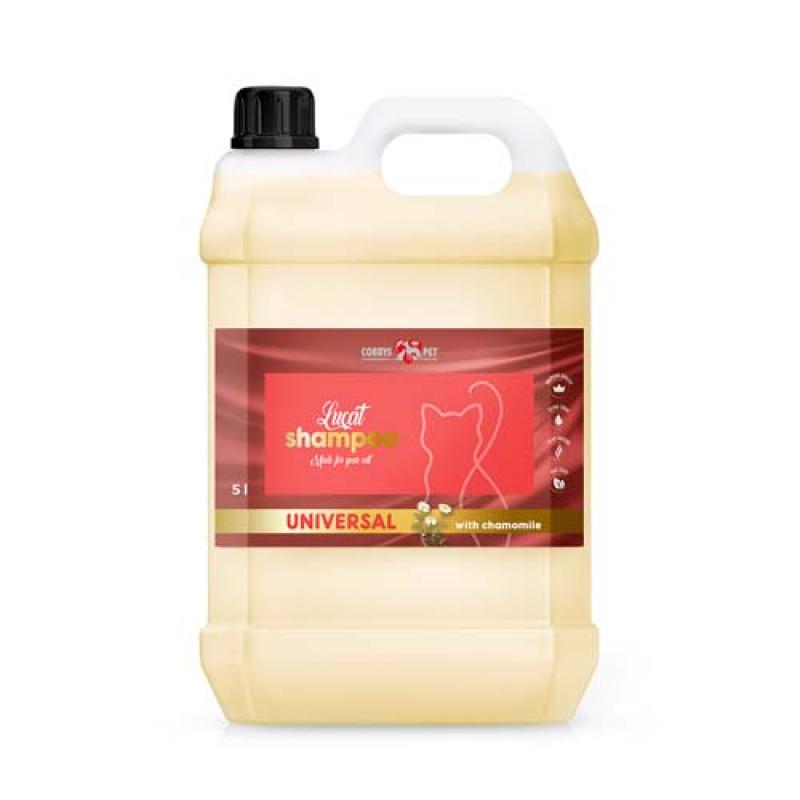 Cobbyspet LUCAT UNIVERSAL SHAMPOO 5L šampon pro kočky s heřmánkem Cobbys Pet