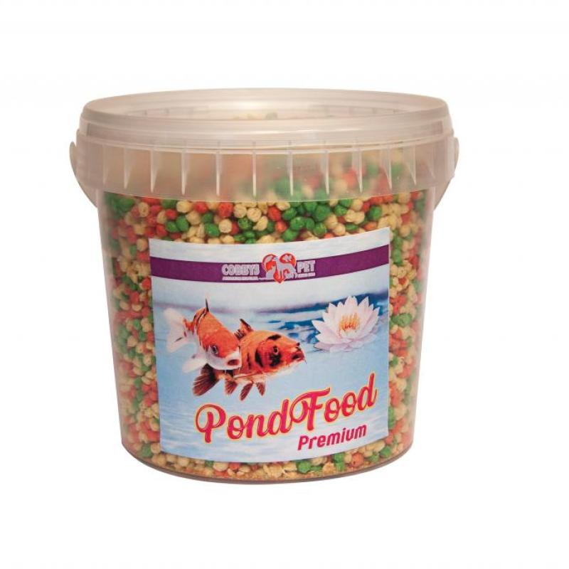 Cobbyspet POND GRANULES COLOUR MEDIUM 1l / 100g kbelík Cobbys Pet