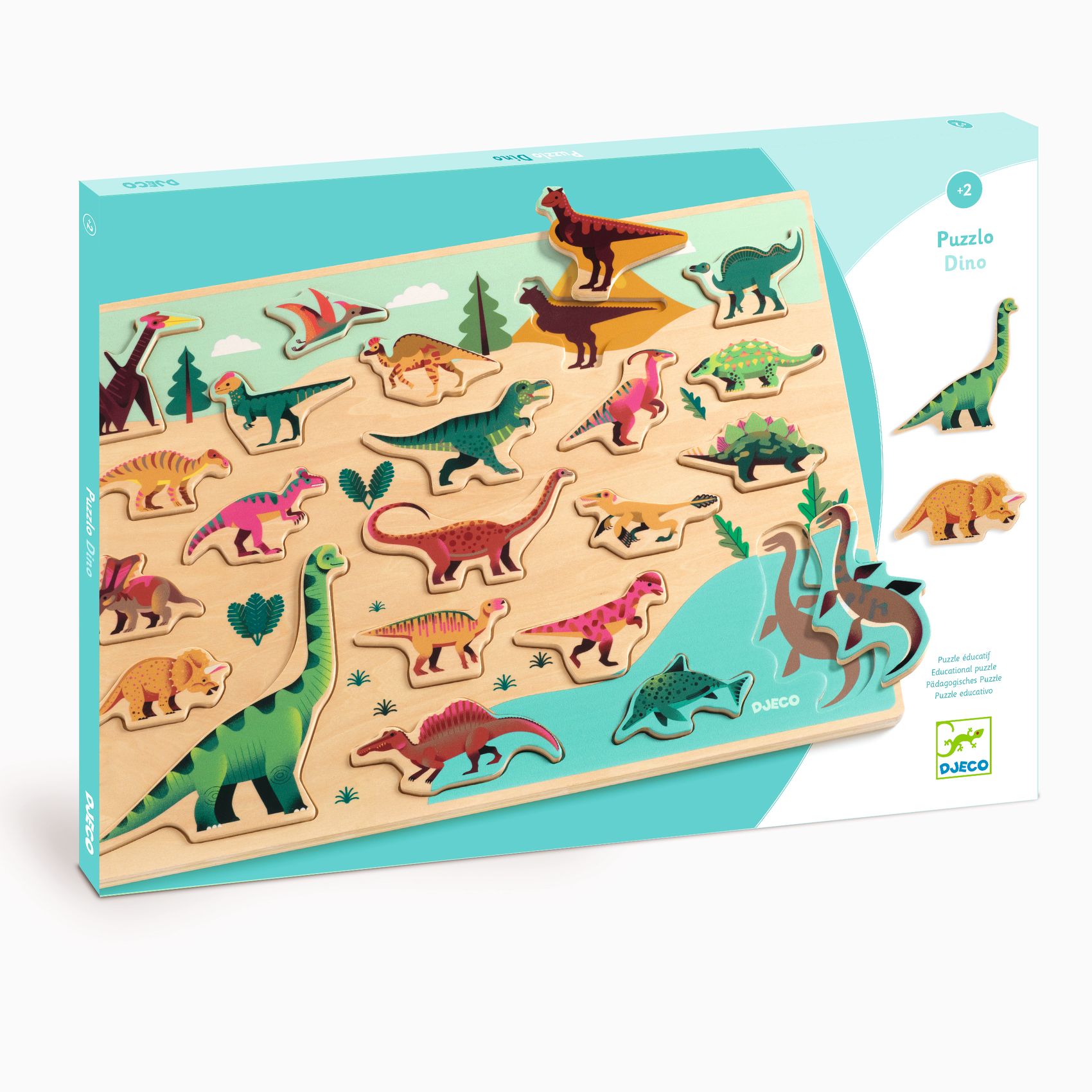 Djeco Dřevěné Puzzlo Dino Djeco