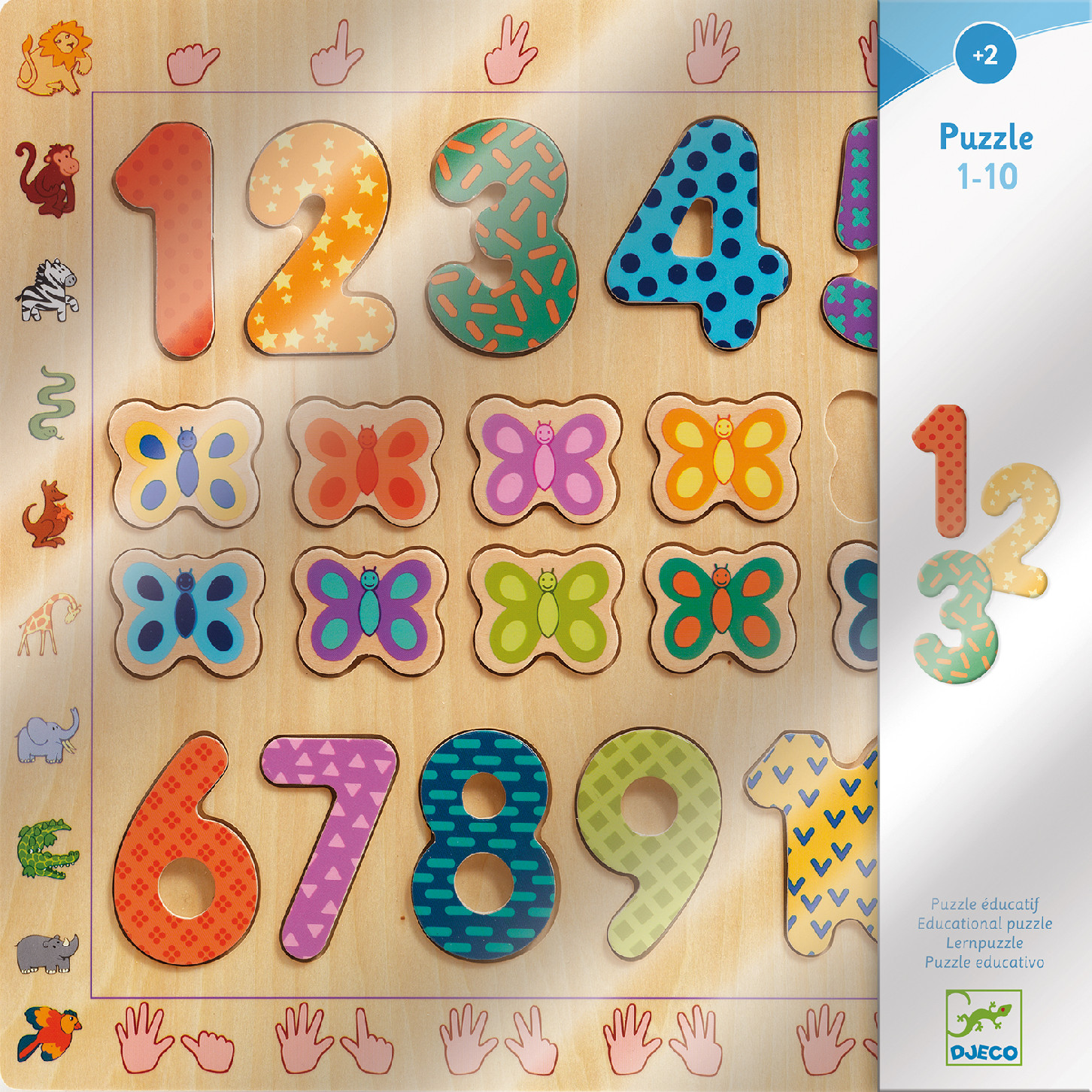 Djeco Vkládací puzzle Počítaní s motýlky Djeco