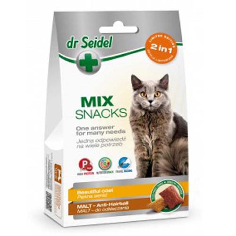 Drseidel DR. SEIDEL snacks for cats - MIX 2 in 1 for beautiful coat & malt 60g Dr. Seidel