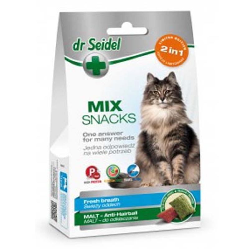 Drseidel DR. SEIDEL snacks for cats - MIX 2in 1 for fresh breath & malt 60g Dr. Seidel